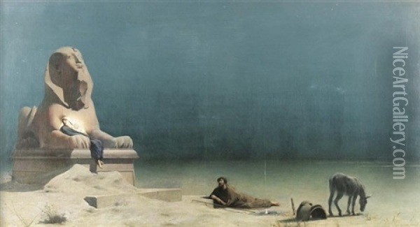 La Fuite En Egypte Oil Painting - Luc-Olivier Merson