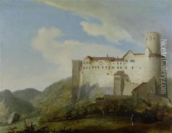 Schloss Neu Bechburg Bei Onsingen Oil Painting - Caspar Wolf