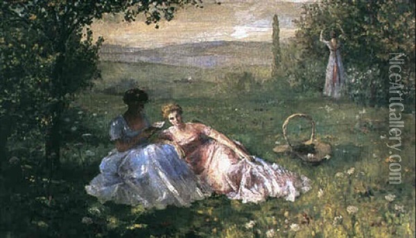 Le Dejeuner Sur L'herbe Oil Painting - Ernest Quost