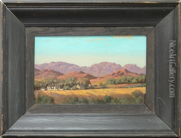 Sunset On The Mountain Oil Painting - Tinus de Jongh