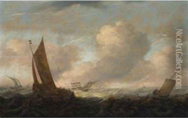 Other Properties
 

 
 
 

 
 A Smalship And Various Other Shipping On A Rough Sea Oil Painting - Pieter the Younger Mulier