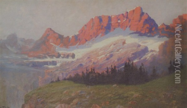 Red Eagle Pass Oil Painting - John Fery