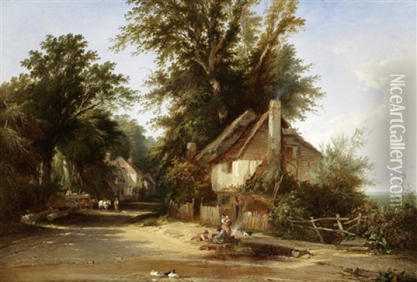 The Timber Wagon Oil Painting - Henry John Boddington
