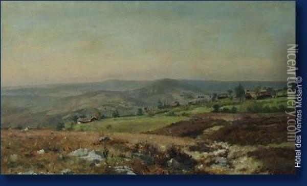 Paysage De Campagne Oil Painting - Gerard Antoine Crehay