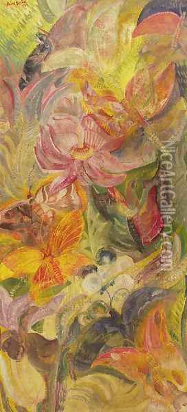 Butterflies In the Jungle 1933 Oil Painting - Jeno Paizs Goebel