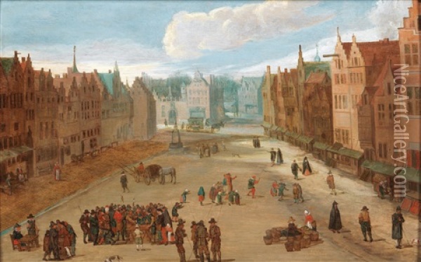 The Meir In Antwerp Oil Painting - Frans de Momper