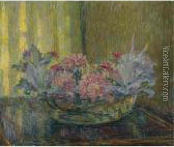 Bouquet De Fleurs Oil Painting - Henri Eugene Augustin Le Sidaner