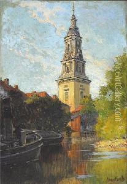 Ansicht Von Potsdam Mit Heilig-geist-kirche Oil Painting - Max Friedrich Koch