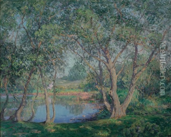 Hidden Lake Oil Painting - Wilson Henry Irvine