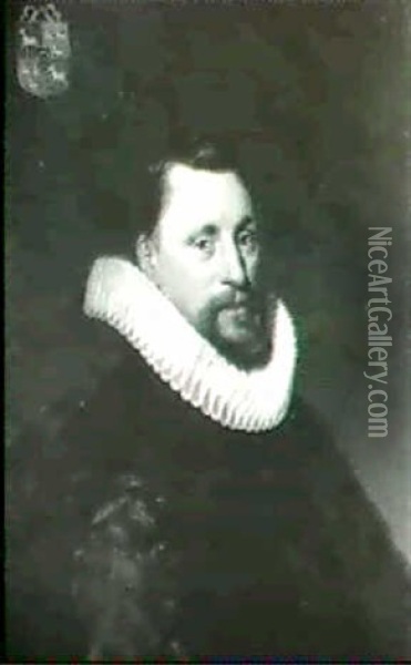 Portrait De Amelis Van Hoogeveen Bourgmestre De Outfangen,  Pres De Leyde Oil Painting - Anthony van Ravesteyn the Younger