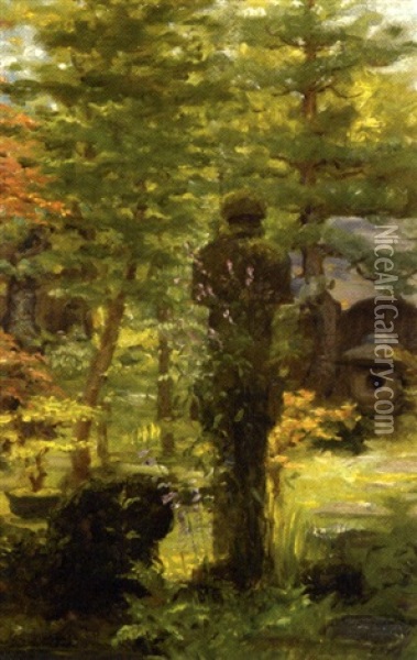 Cabin In The Woods Oil Painting - John Wycliffe Lewis Forster