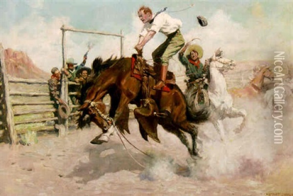 The Tenderfoot Oil Painting - William Herbert Dunton