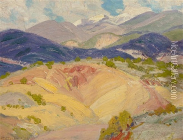 Taos Mountain Landscape Oil Painting - Orin Sheldon Parsons