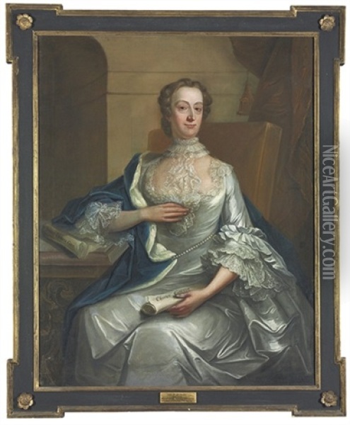 Portrait Of Ellis Agar, Countess Of Brandon Oil Painting - Philip Hussey