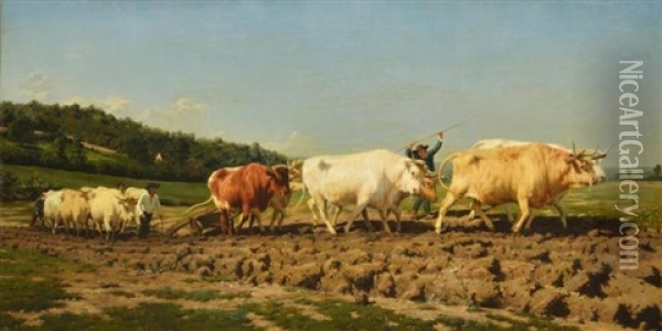 Labourage Nivernais Ou Le Sombrage Oil Painting - Rosa Bonheur