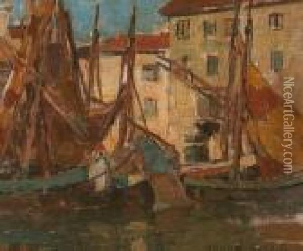 Adriatic Fishing Boats Oil Painting - Edgar Alwin Payne
