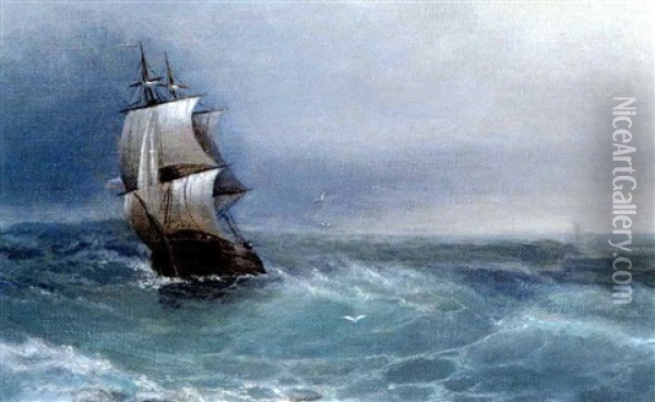 Sejlskib I Sortehavet Oil Painting - Nikolai Ivanowitsch Ivanov