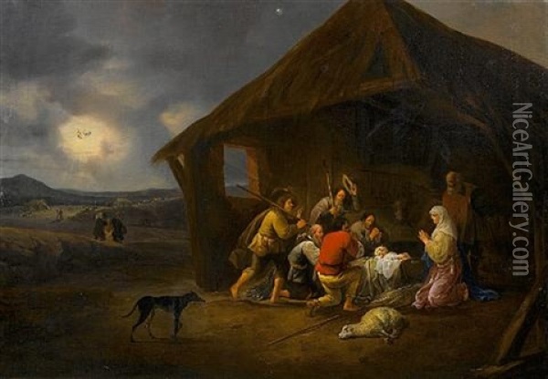 The Adoration Of The Shepherds Oil Painting - Hendrick Potuyl