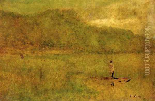 Green Marshes Oil Painting - George Inness