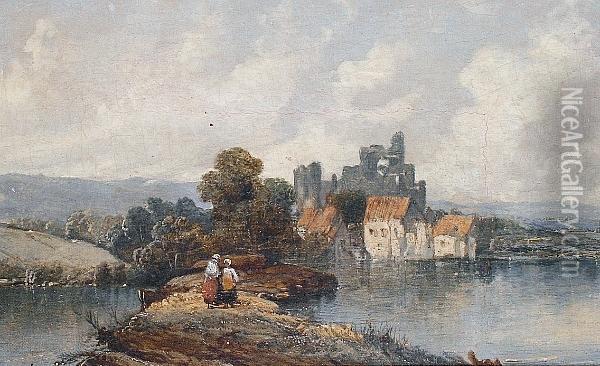 Conway Castle Oil Painting - A.H. Vickers