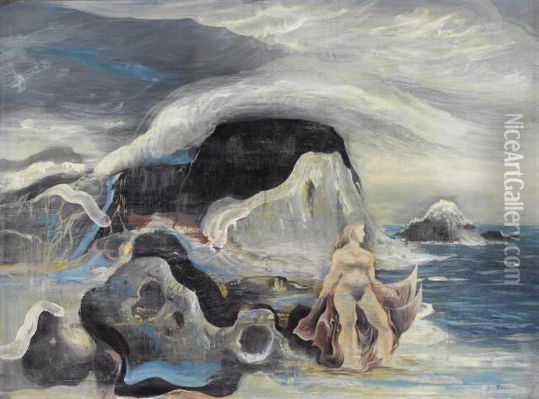 Nymph By The Sea Oil Painting - Thomas Duncan