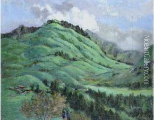 Paysage Vallonne Oil Painting - Alexandre Sege