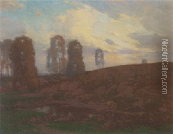 October Twilight Oil Painting - Frank Charles Peyraud