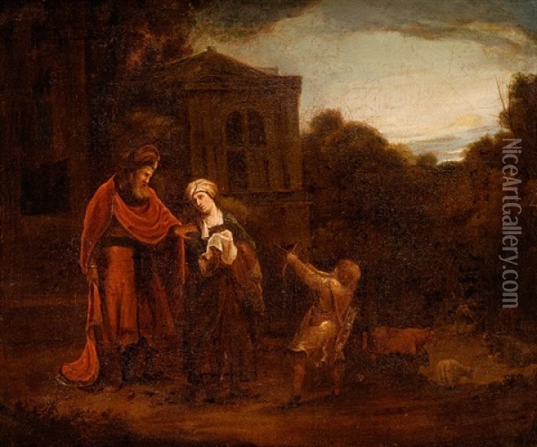 Die Verstosung Der Hagar Oil Painting - Gerbrand Van Den Eeckhout