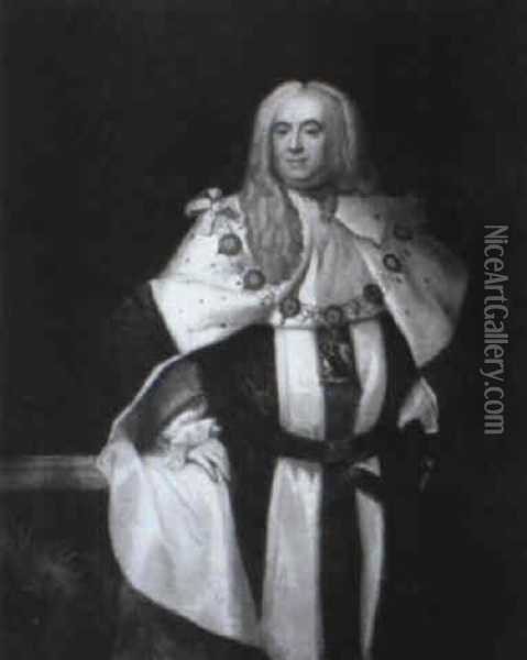 Portrait Of Robert Walpole, First Prime Minister Of Britain Oil Painting - Jonathan Richardson