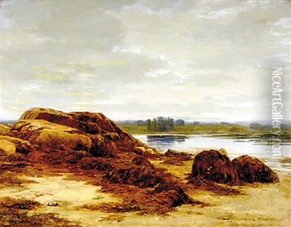 Rocky Coast Oil Painting - William Lamb Picknell