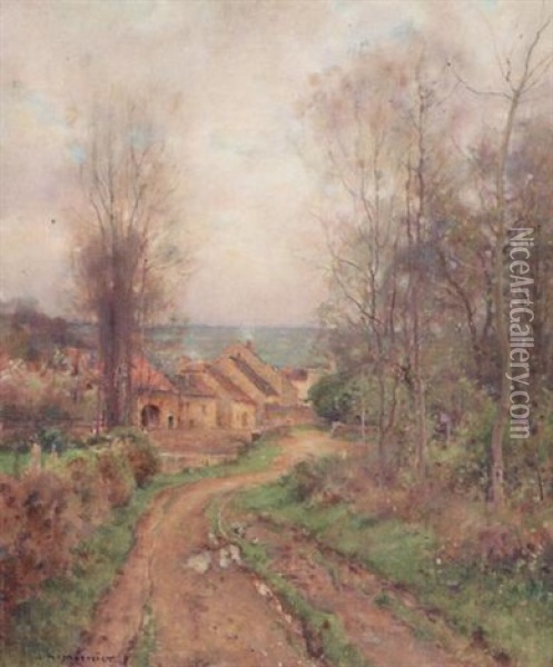 Village De Franche-comte Oil Painting - Jules Alexis Muenier