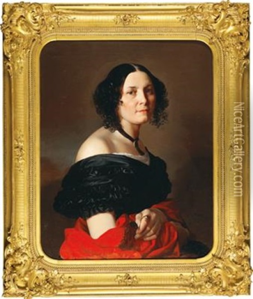 Portrait Of Elena Irineevna Chreptowicz-titoff Oil Painting - Ernst Moser