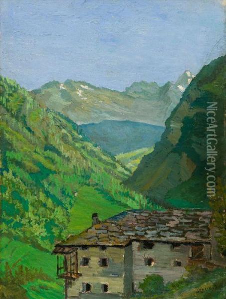 Paesaggio Montano Oil Painting - Giuseppe Grassis