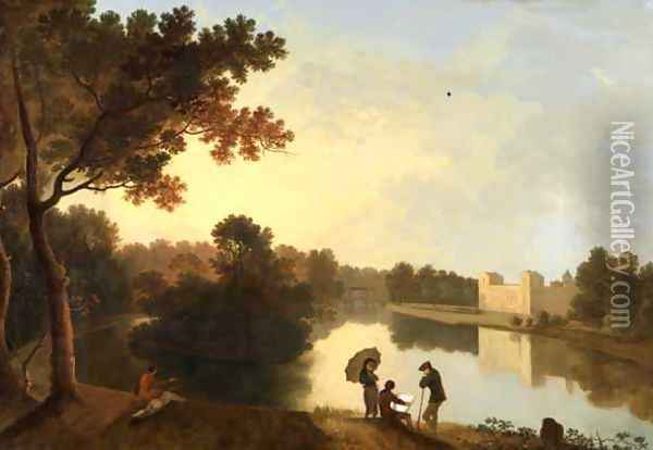 Wilton House from the South-east, c.1758-60 Oil Painting - Richard Wilson