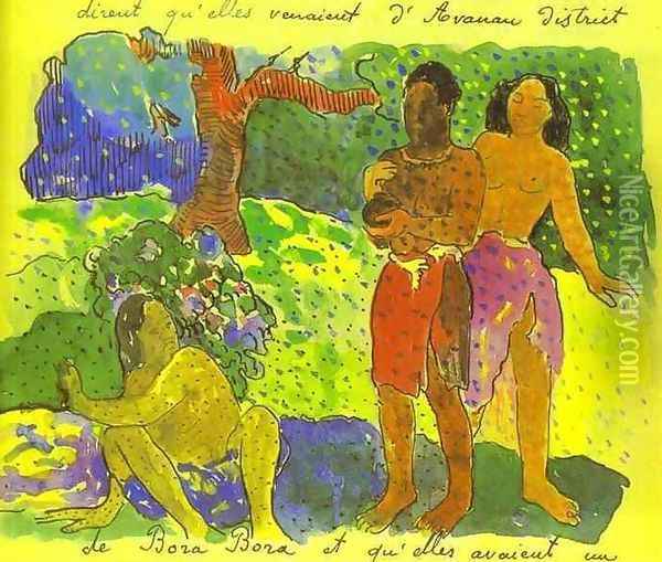 The Messengers Of Oro Oil Painting - Paul Gauguin