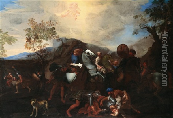 Die Bekehrung Des Heiligen Paul / Conversione Di San Paolo Oil Painting - Andrea di Leone