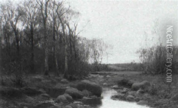 Stoney Brook Oil Painting - William Merritt Post