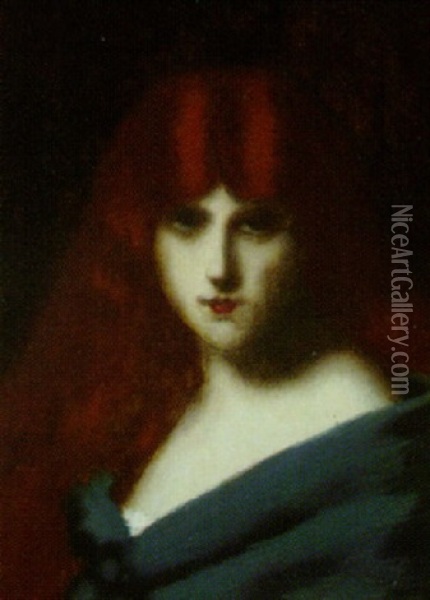 Red-haired Beauty Oil Painting - Jean Jacques Henner