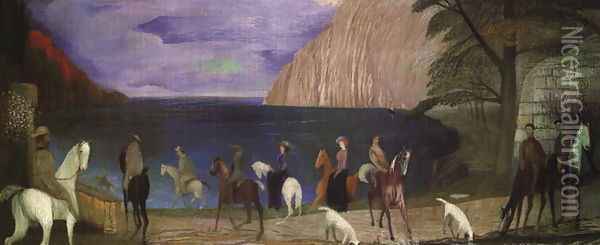 Setalovaglas a tengerparton, 1909 Oil Painting - Tivadar Kosztka Csontvary