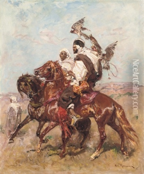The Falconers Oil Painting - Henri Emilien Rousseau