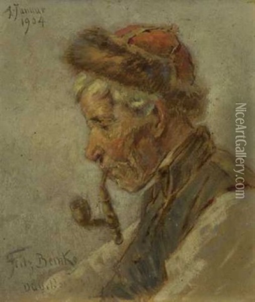 Bildnis Des Schweinehirten Georg Lempel Oil Painting - Fritz Beinke