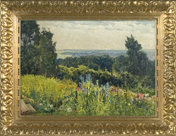 Summer Landscape Oil Painting - Karl Langhammer