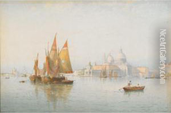 S. Maria Della Salute, Venice - Early Morning Oil Painting - George Stanfield Walters