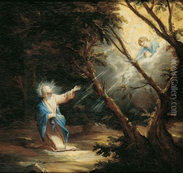 Christus Am Olberg, Dem Ein Engel Mit Dem Kelch Der Passion Erscheint Oil Painting - Michael Willmann
