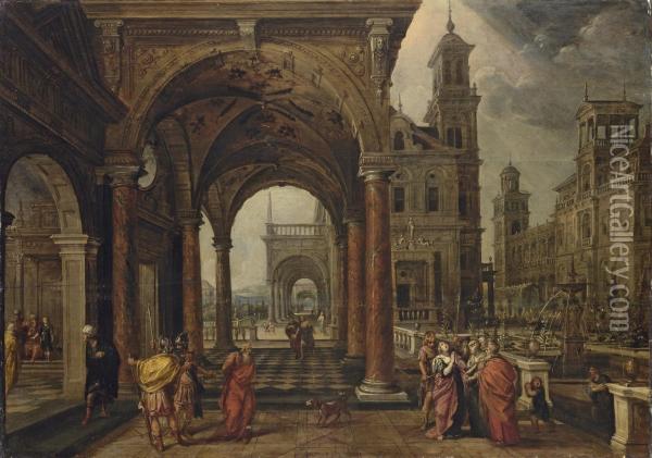 A Capriccio Oil Painting - Paul Vredeman de Vries