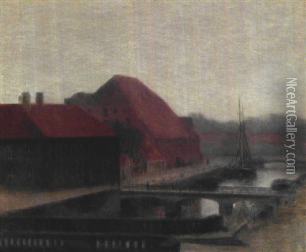 Fra Fredericksholms Kanal Oil Painting - Vilhelm Hammershoi