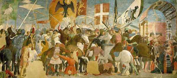 Battle between Heraclius and Chosroes Oil Painting - Piero della Francesca