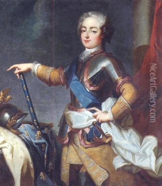 Portrait De Louis Xv Oil Painting - Jean-Baptiste van Loo