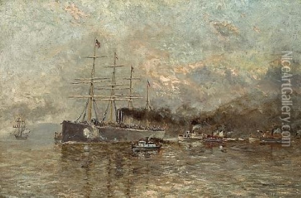 President Ulysses S. Grant's Return To America Aboard The Ship 