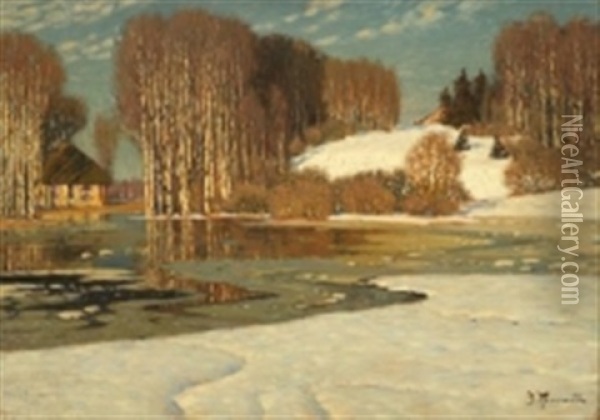 Varvinter Oil Painting - Vilhelms Purvitis